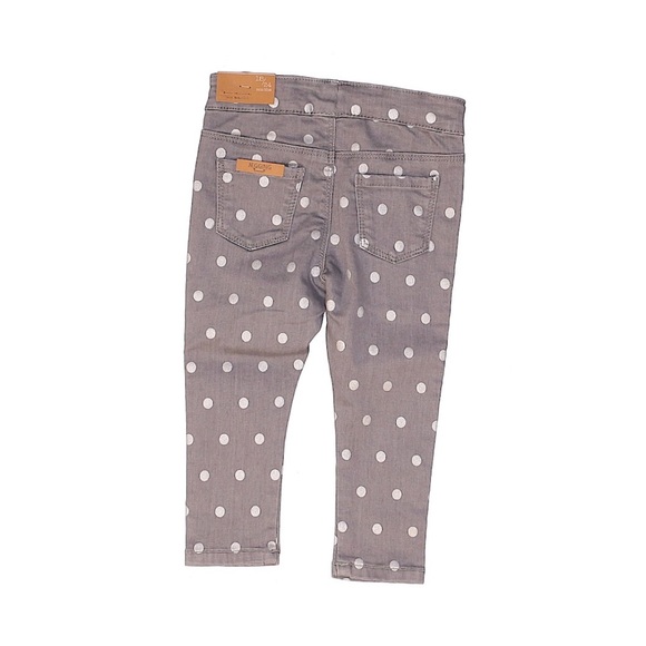 NWT zara baby gray with silver polka dot jeggings - Picture 2 of 4